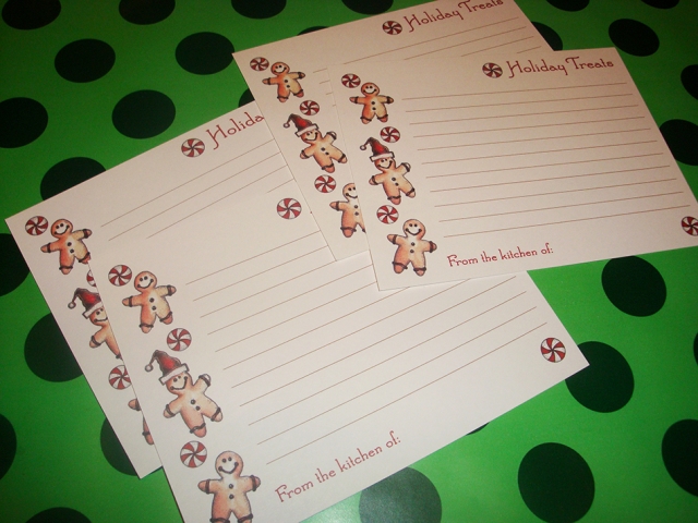 Christmas Recipe Cards