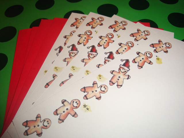 Gingerbread Flat Note Cards