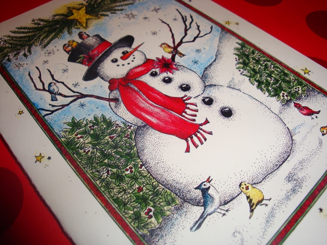 Joyful Snowman Christmas Card