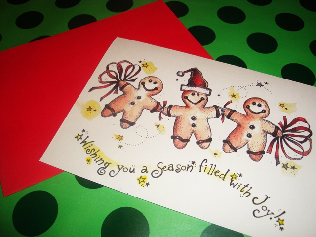 Festive Gingerbread Men Holiday Card