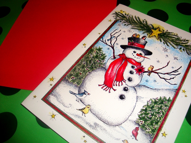 Joyful Snowman Holiday Card