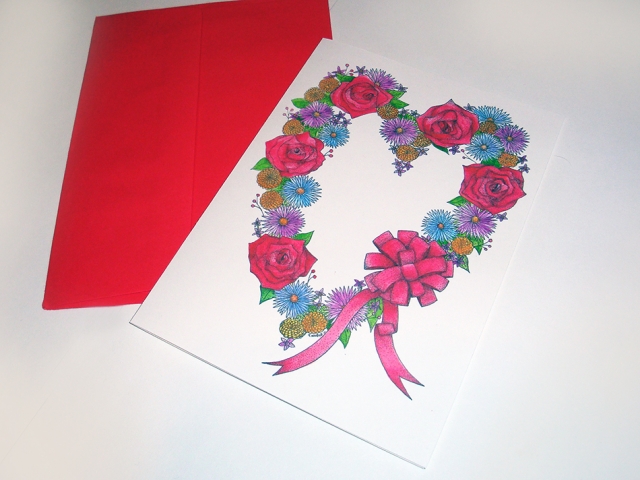 Love Wreath Greeting Card