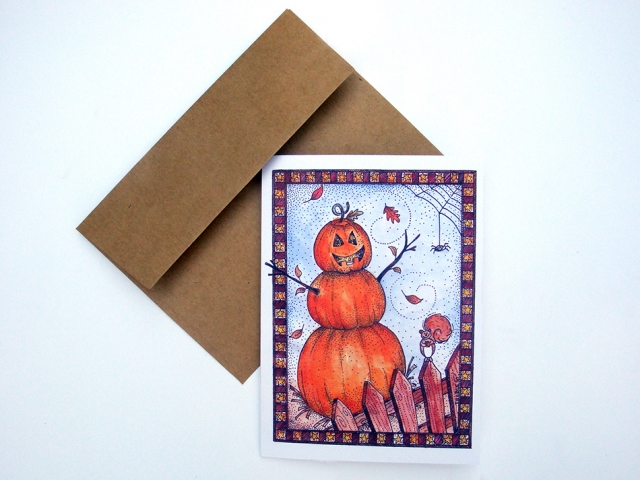 Jack O' Lantern Fall Greeting Card