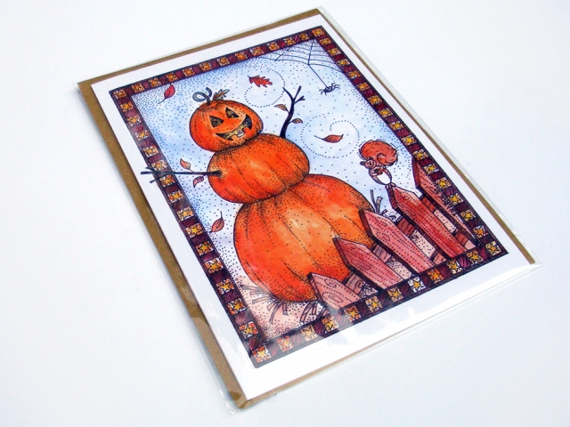 Jack O' Lantern Fall Greeting Card