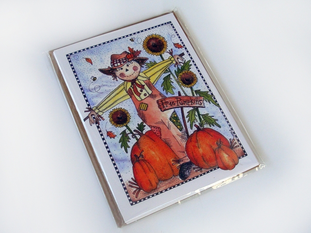 Fall Scarecrow Greeting Card