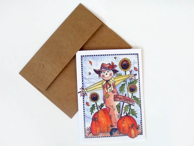 Fall Scarecrow Greeting Card